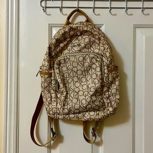 Calvin Klein Backpack Beige, Tan, Brown